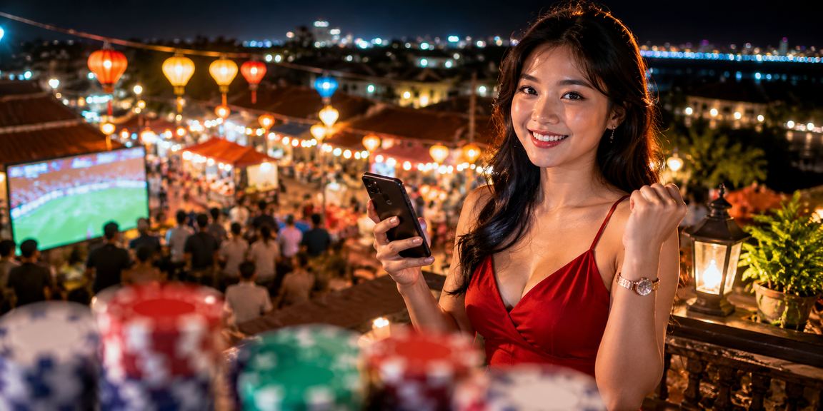Khung cảnh đặt cược bóng đá sôi động tại chợ đêm Ninh Bình